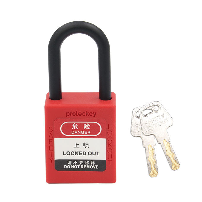 38mm Plastic Shackle Padlock, Dia. 6mm — P38P | PROLOCKEY Lockout Tagout