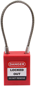 175 mm Cable Shackle Safety Padlock — Product view