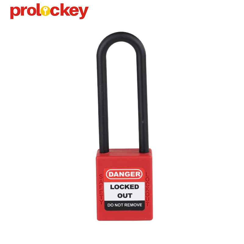 Red P series safety padlock with nylon shackle