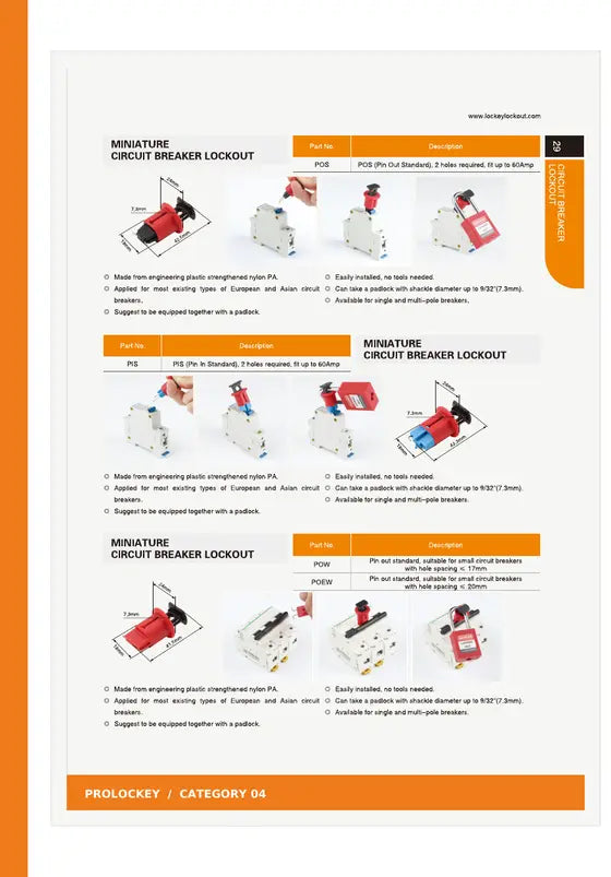 PROLOCKEY circuit breaker lockout devices catalog cover