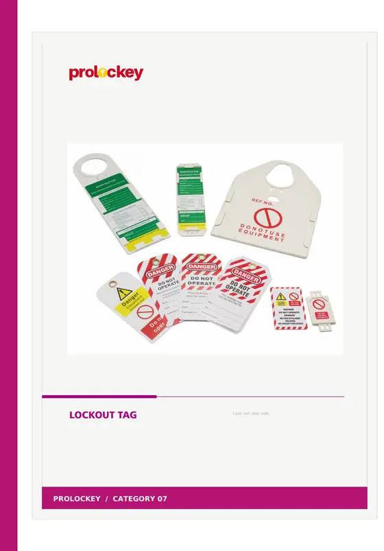 PROLOCKEY lockout tags and safety warning tags catalog cover