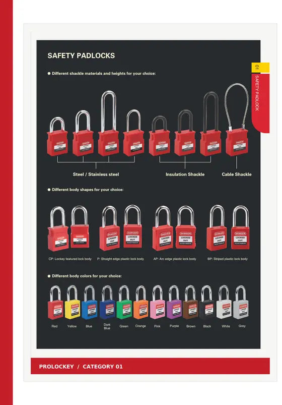 PROLOCKEY safety padlocks and lockout padlocks catalog cover