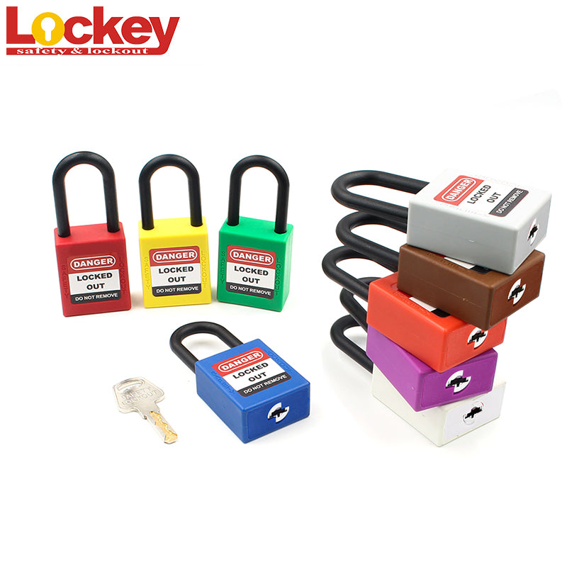 38 mm Nylon Shackle Safety Padlock — Color range