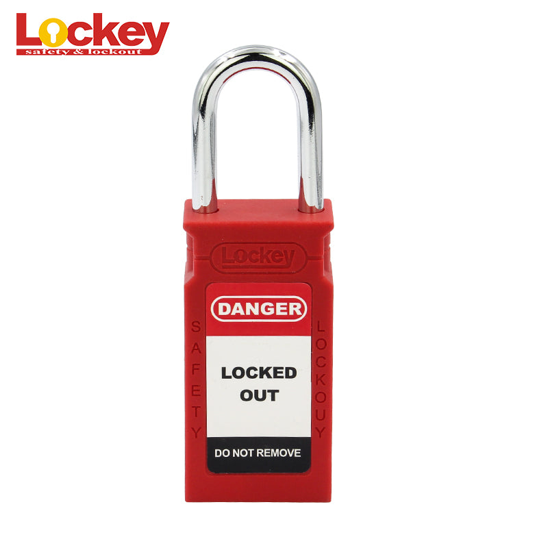 38 mm Steel Shackle Long-Body Safety Padlock — Product view