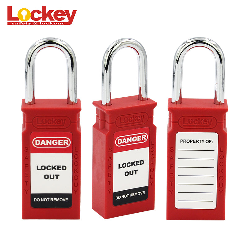 38 mm Steel Shackle Long-Body Safety Padlock — Alternate view