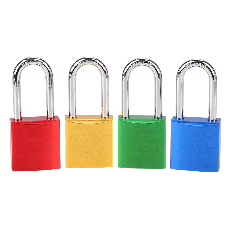38 mm Steel Shackle Aluminum Safety Padlock — Color range