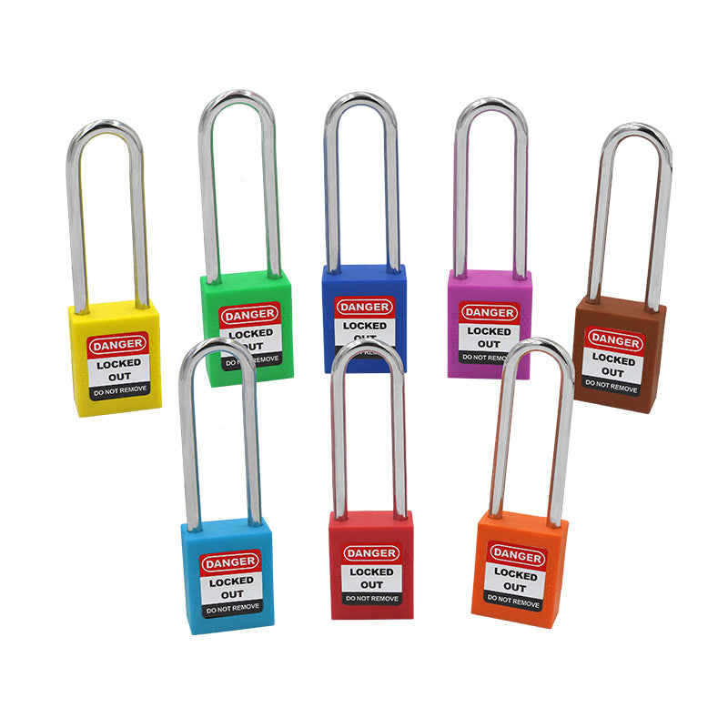 76 mm Steel Shackle Safety Padlock — Color range