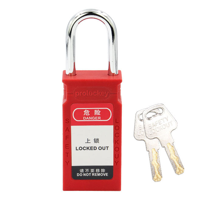 38mm Steel/Plastic Shackle Long Body Padlock — CPL38S | PROLOCKEY Lockout Tagout