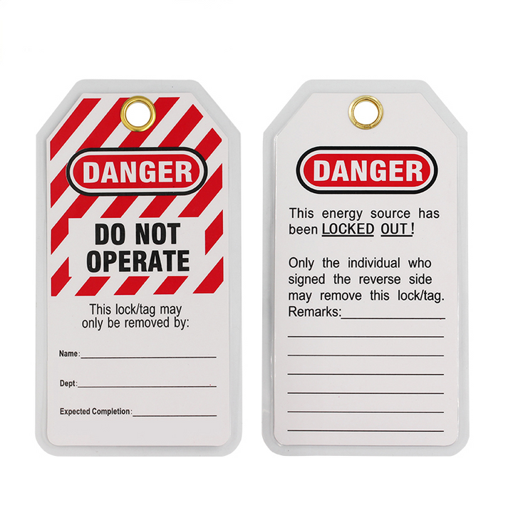 Do Not Operate Lockout Tag (plastic covered) — LT22 | PROLOCKEY Lockout Tagout