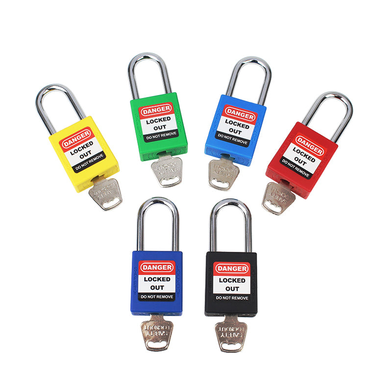 38 mm Steel Shackle Safety Padlock — Color range