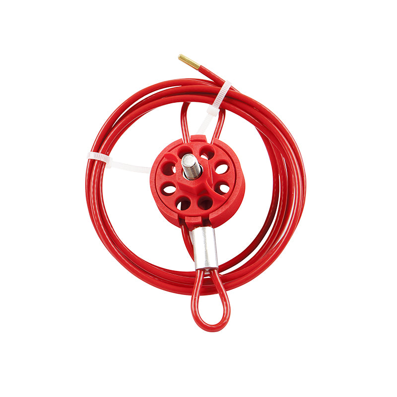 Wheel-Style Cable Lockout, 3.8 mm × 2 m — Product view