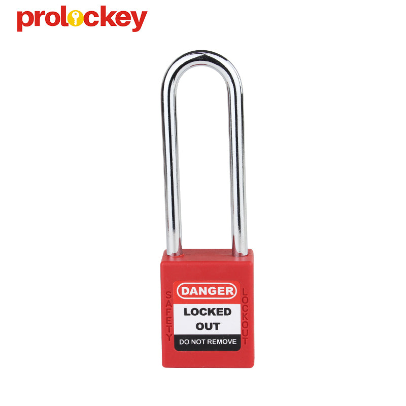 Red P series safety padlock with steel shackle