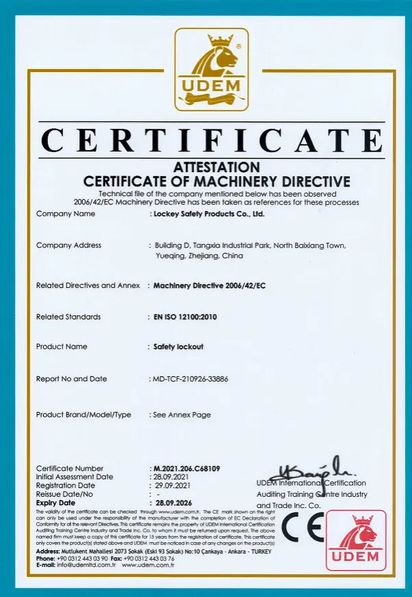 CE machinery directive certificate protected web preview