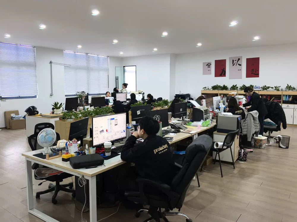 PROLOCKEY sales and service team working in the company office
