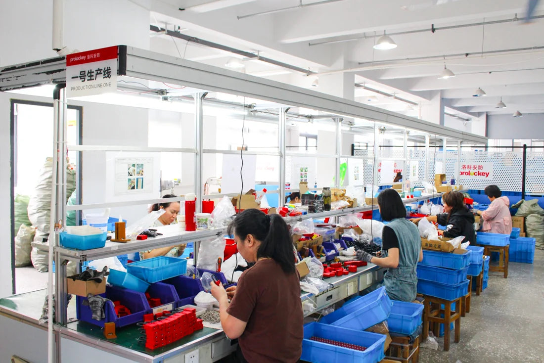 PROLOCKEY production team assembling lockout tagout devices