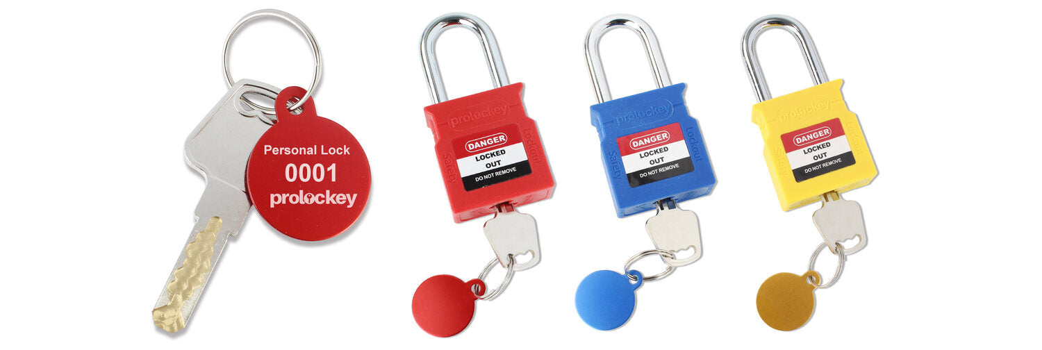 Custom numbered keychain accessories for safety padlocks