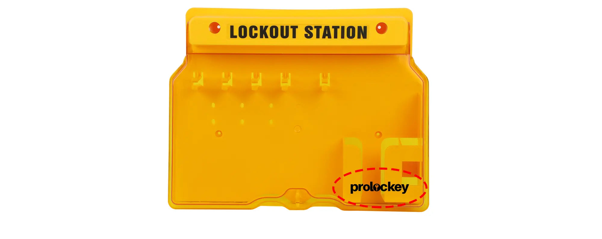 Open wall-mounted lockout station with customised PROLOCKEY logo printing
