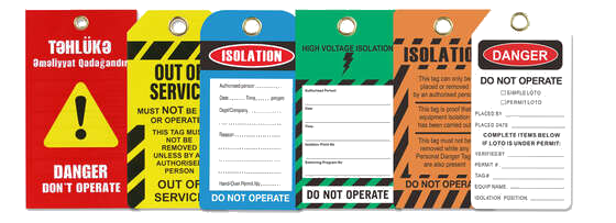 Multilingual customised lockout tag printing