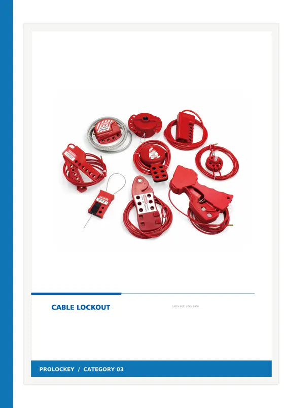 PROLOCKEY cable lockout devices catalog cover