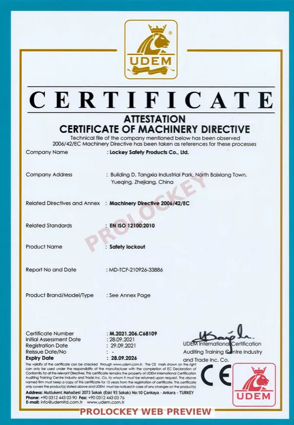 CE machinery directive certificate protected web preview